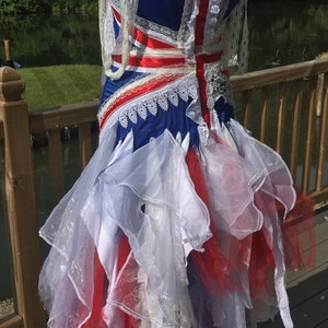 SALE. Union jack dress alternative dress. UK 8 image 4