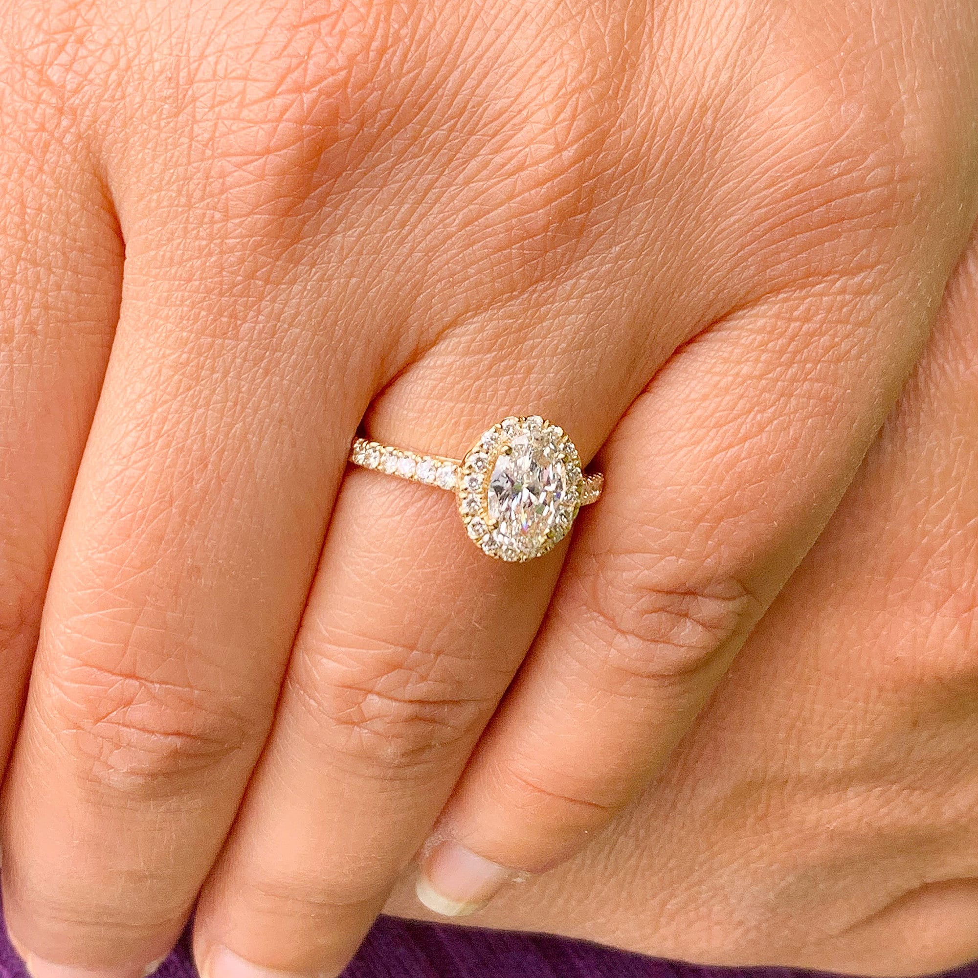 Anillo De Compromiso Con ópalo De Corte Ovalado Anillo De Oro Blanco