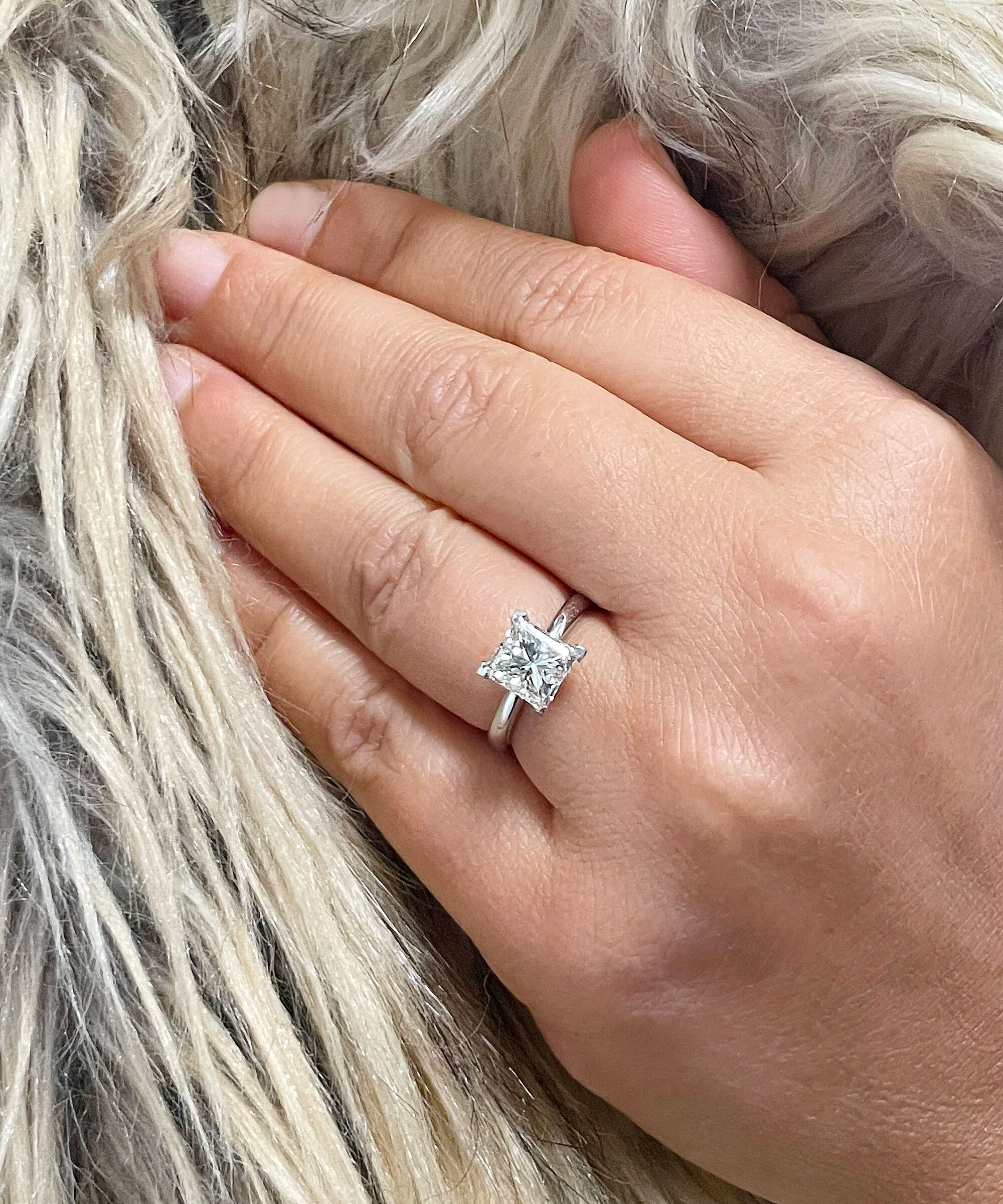 14k Solid White Gold Princess Cut Natural Diamond Engagement Ring Deco Bridal Wedding Anniversary Solitaire Four Prong Setting 1.50ct Etsy Australia