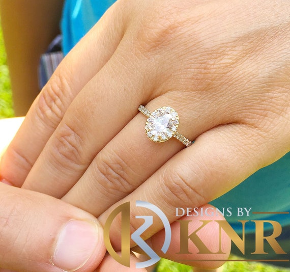 Verlobungsring Vivid Diamond In 14K Weißgold Mit Diamanten 0,59ct G/SI