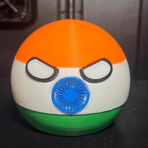 India Country Ball 3d Printed