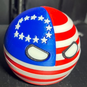USA 13 Colonies Country Ball 3d Printed