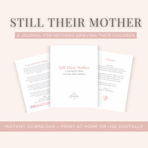 Mutter Trauer Journal für Mütter | Verlust eines Kindes geführtes Tagebuch | Trauernde Mutter Unterstützung Geschenk | Trauernde Mutter Arbeitsmappe