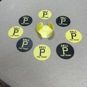 Pittsburgh Pirates &quot;Sell the Team&quot; Coasters and Holder