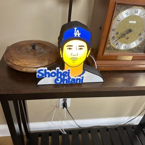 Shohei Ohtani Light Box. Suitable for hanging or freestanding