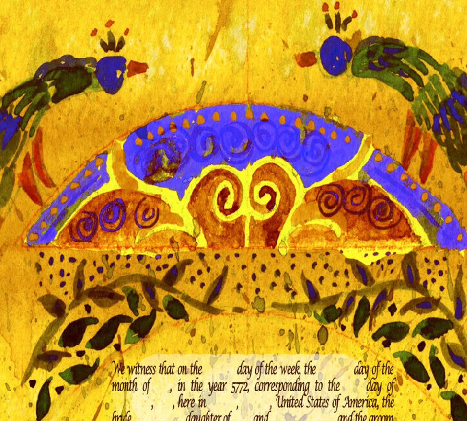KETUBAH Ketubahs CUSTOM KETUBAH Modern Ketubah Jewish - Etsy
