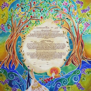 KETUBAH ketubahs - Custom Ketubah - Wedding Vows - Jewish Wedding - Jewish Marriage contract - Jewish Judaica Art print - Blessings Ketubah