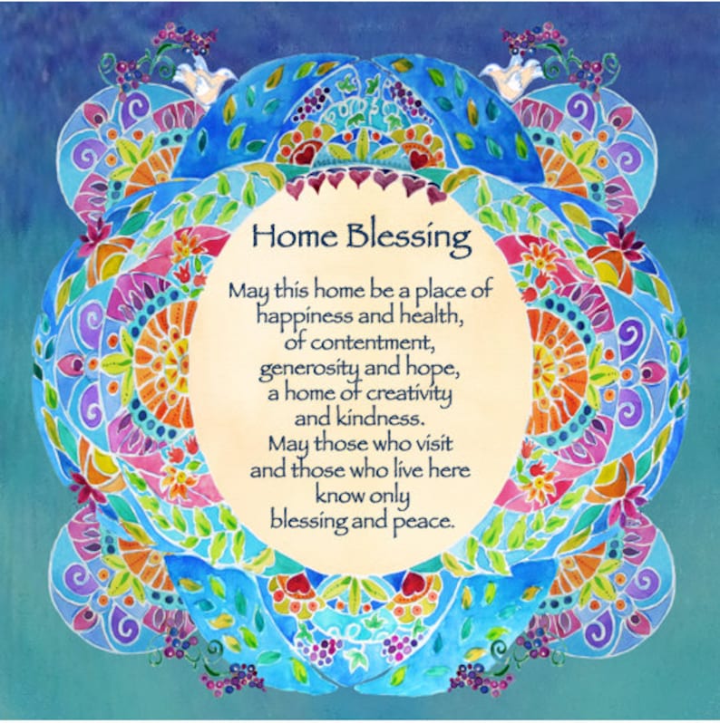 HOME BLESSING Jewish House Blessing Jewish Judaica Wall - Etsy