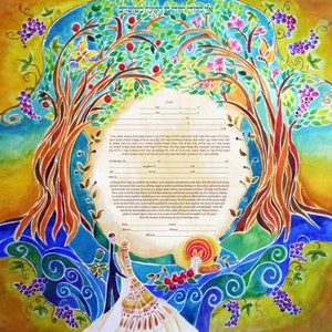 RUSH KETUBAH - KETUBBAH ketubahs - Blank Ketubah - Fast Ketubah - Wedding Vows - Jewish Wedding - Jewish Judaica Art print - Blessings