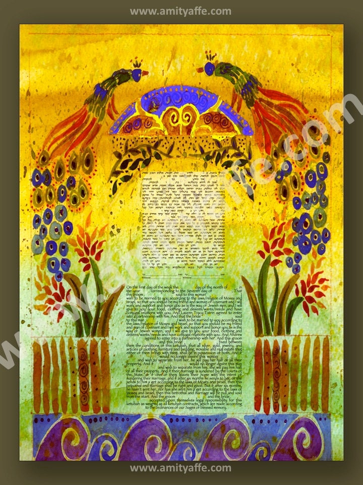 CUSTOM KETUBAH Ketubahs Jewish wedding Contract Jewish Etsy