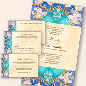 Ensemble d’invitations de mariage imprimables - Ensemble d’invitations de mariage personnalisées - Invitations de mariage - Invitations et cartes de bricolage - Invitations numériques - Blossom