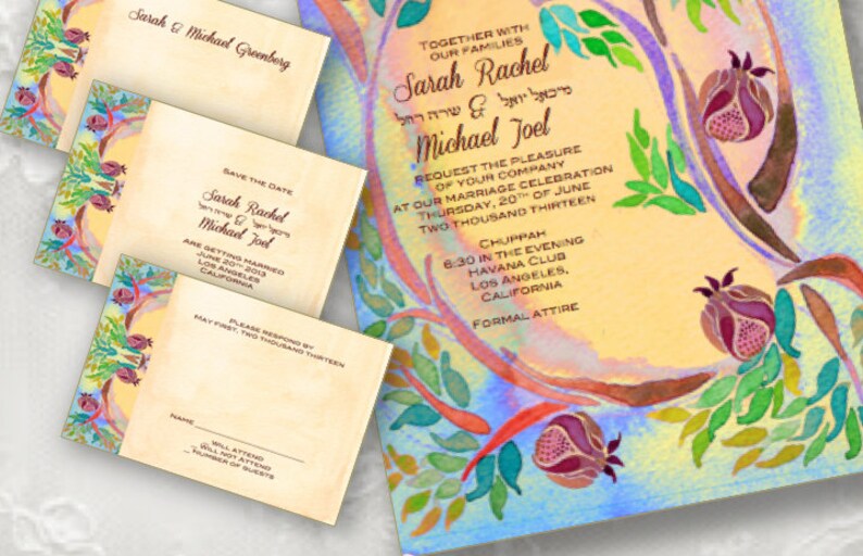 Printable Wedding Invitation Set Wedding Invites Set - Etsy