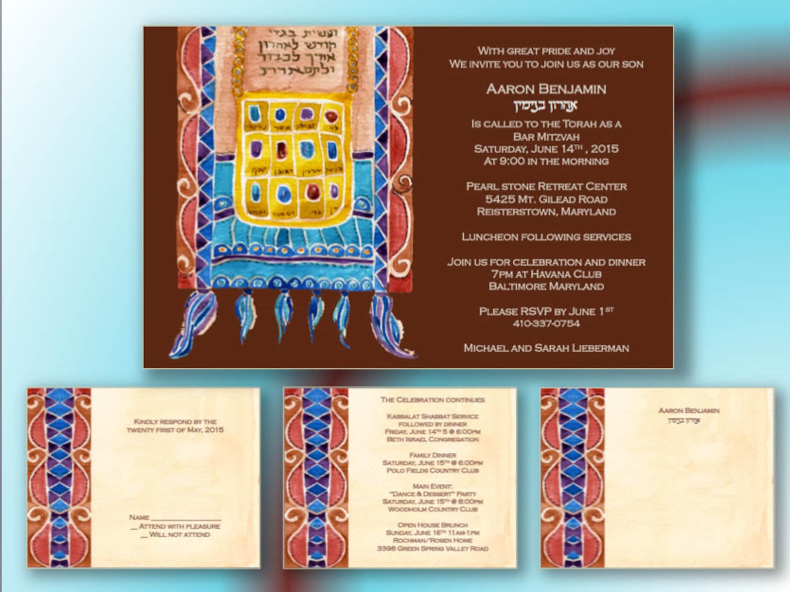PRINTABLE Bar Mitzvah Invitations Custom Bar Mitzvah Invites - Etsy