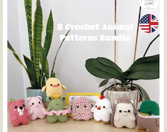 Mönsterpaket med djurvirkning: Amigurumi PDF-set - Nybörjarvänligt