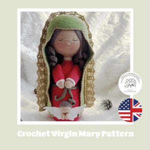 Patrón Virgen María Crochet, Virgen de Guadalupe Patrón de Crochet, Patrona Virgen Rama Mágica