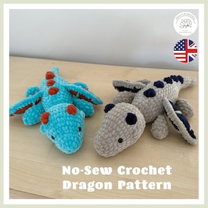 No-Sew Crochet Dragon Pattern – Easy Amigurumi PDF Tutorial