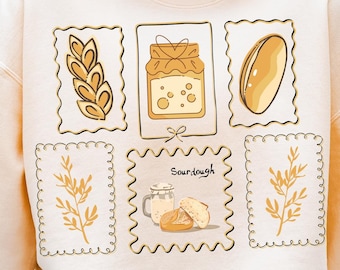 Rustic Sourdough PNG: Cottagecore Baking Graphic (Digital Download)