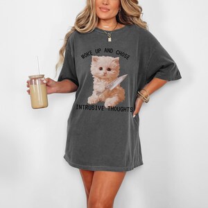 Unhinged Cat Shirt PNG: Funny Weirdcore Design (Digital Download) image 8