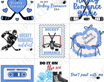 Hockey Romance PNG-bundel - 9 ontwerpen - Stickers, Romance Reader, Romance Books, boekontwerp, Romance Sticker, Sports Romance, Bookish