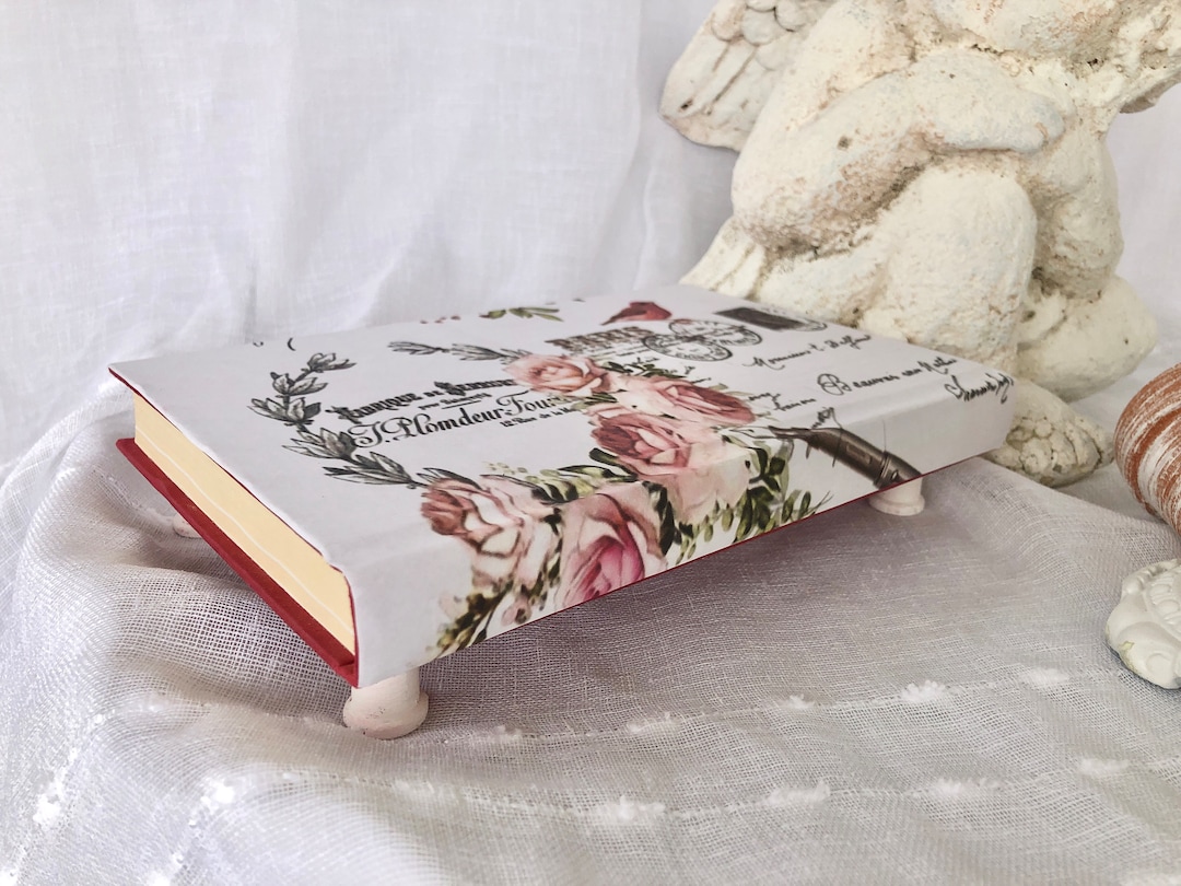 Plastic Book Riser French Country Decor Riser, Cardinal, Hand Designed, Shabby Chic ...