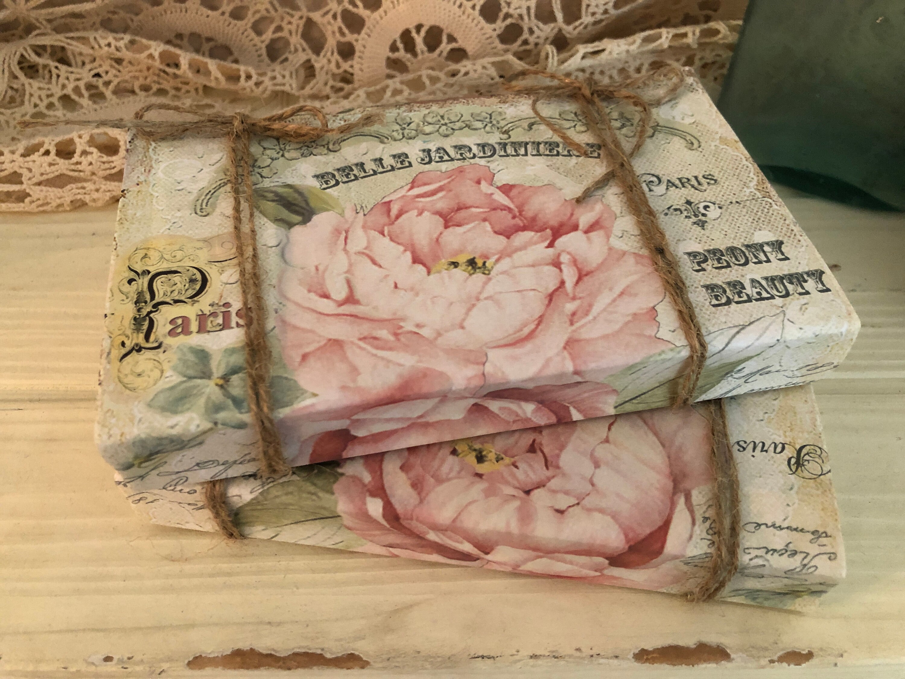 Book Stack, Shabby Chic Pink Peonies, Paris Apt, French Country 