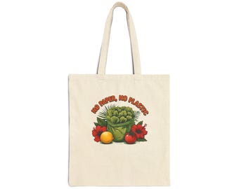 Eco-Friendly Cotton Canvas Tote Bag: Reusable Grocery Market Bag
