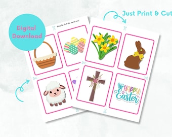 Ostern Indoor Schnitzeljagd für Kinder, druckbare Osterschnitzerei, Osterspiel für Kinder, Last-Minute-Osteraktivität, einfaches Osterspiel