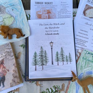 Può includere: Un assortimento di oggetti relativi al libro "Le cronache di Narnia: Il leone, la strega e l'armadio" di C.S. Lewis. Include un libro, una guida allo studio, una mappa, una ricetta per il Turkish Delight e piccoli animali giocattolo.