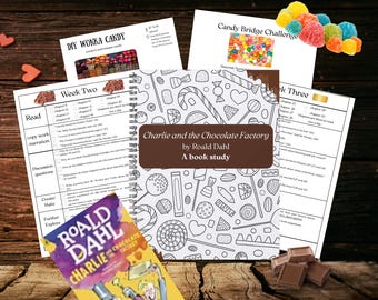 elementary literature study homeschool novel unit read aloud companion guide kid book club Charlie and the Chocolate Factory fun activities