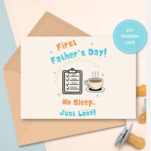 Karte zum Vatertag lustiges Geschenk für müden Vater Muttertagskarte witziges Geschenk für müden Vater süße Vatertagskarte vom Partner oder Baby