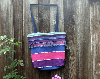 Tote bag, handwoven bag, cotton bag, knitting bag,  market bag