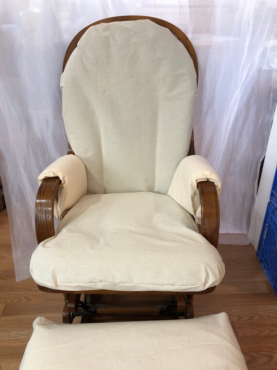Glider Rocker Slip Cover FOR YOUR Glider Cushions Natural Etsy