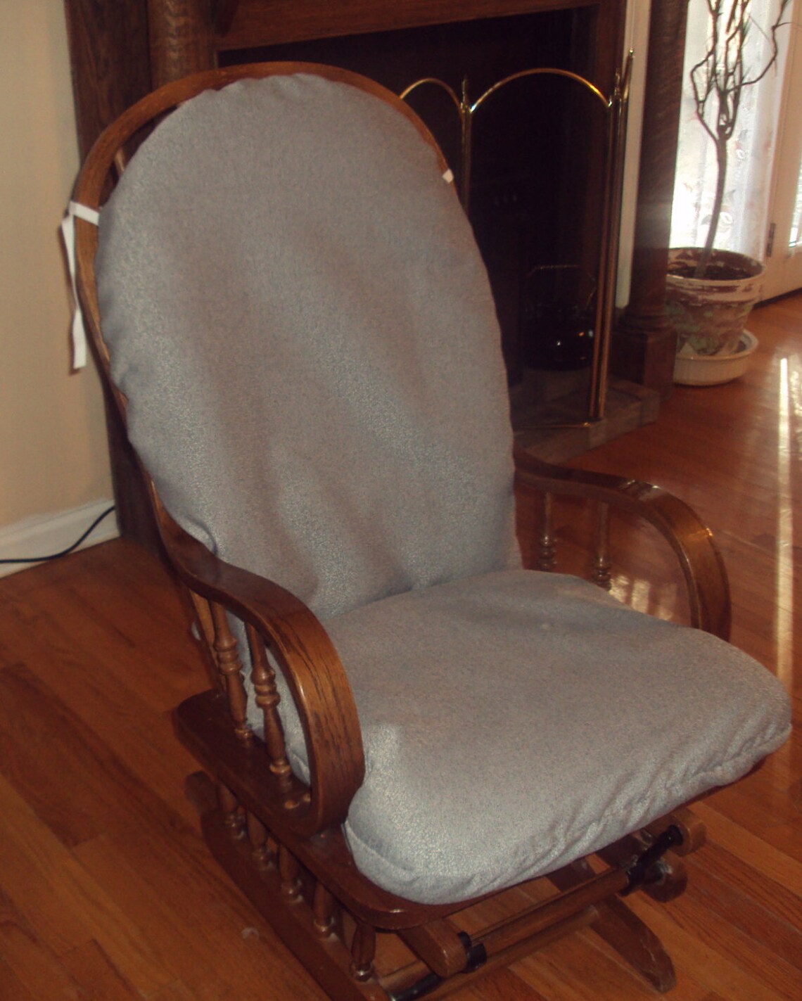 Gray Cotton Blend Glider Rocker SLIP COVER For Your Cushions Etsy