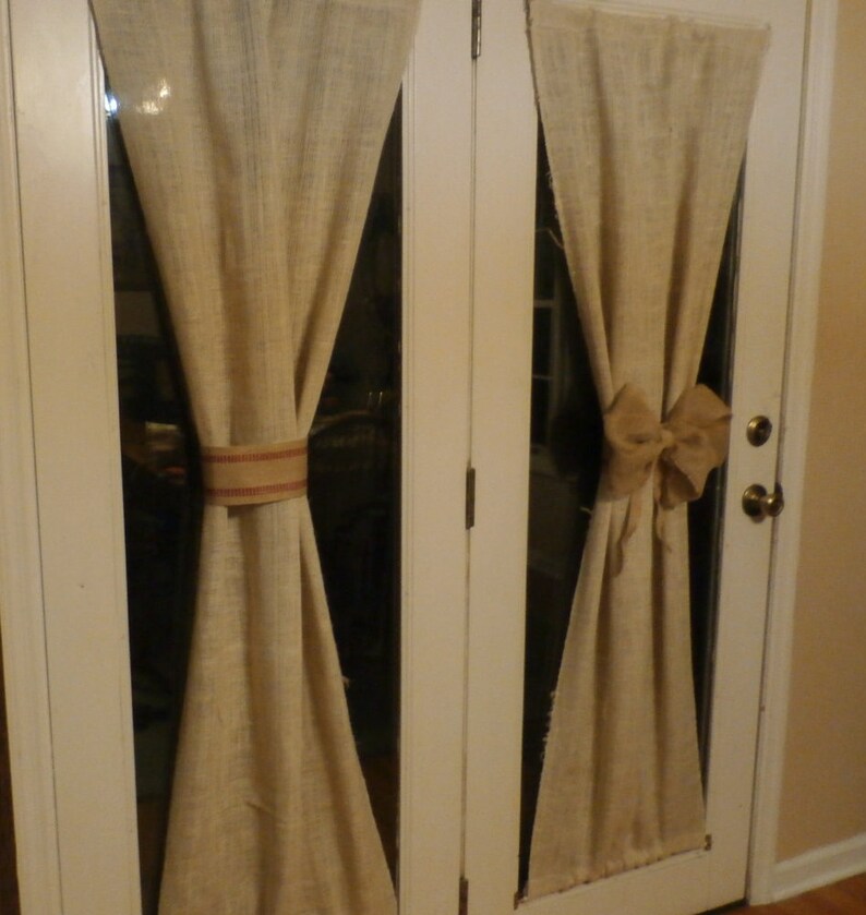 French Grain Sack White Oatmeal Color Burlap 1 Panel 24 X 68 Image 0