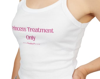 Camiseta de tirantes finos con estampado de princesa, bonita camiseta de verano, ropa informal para mujer, regalo de cumpleaños, moda para el día a día.
