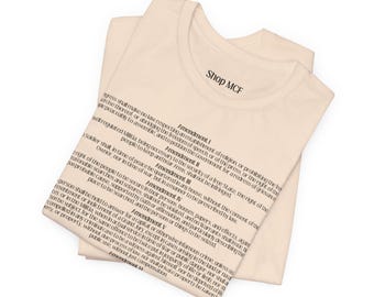 Bill of Rights Unisex Jersey T-Shirt, Comfy Constitution Tee, Motivational Shirt, Gift for Friends, Political Statement, Casual Wear