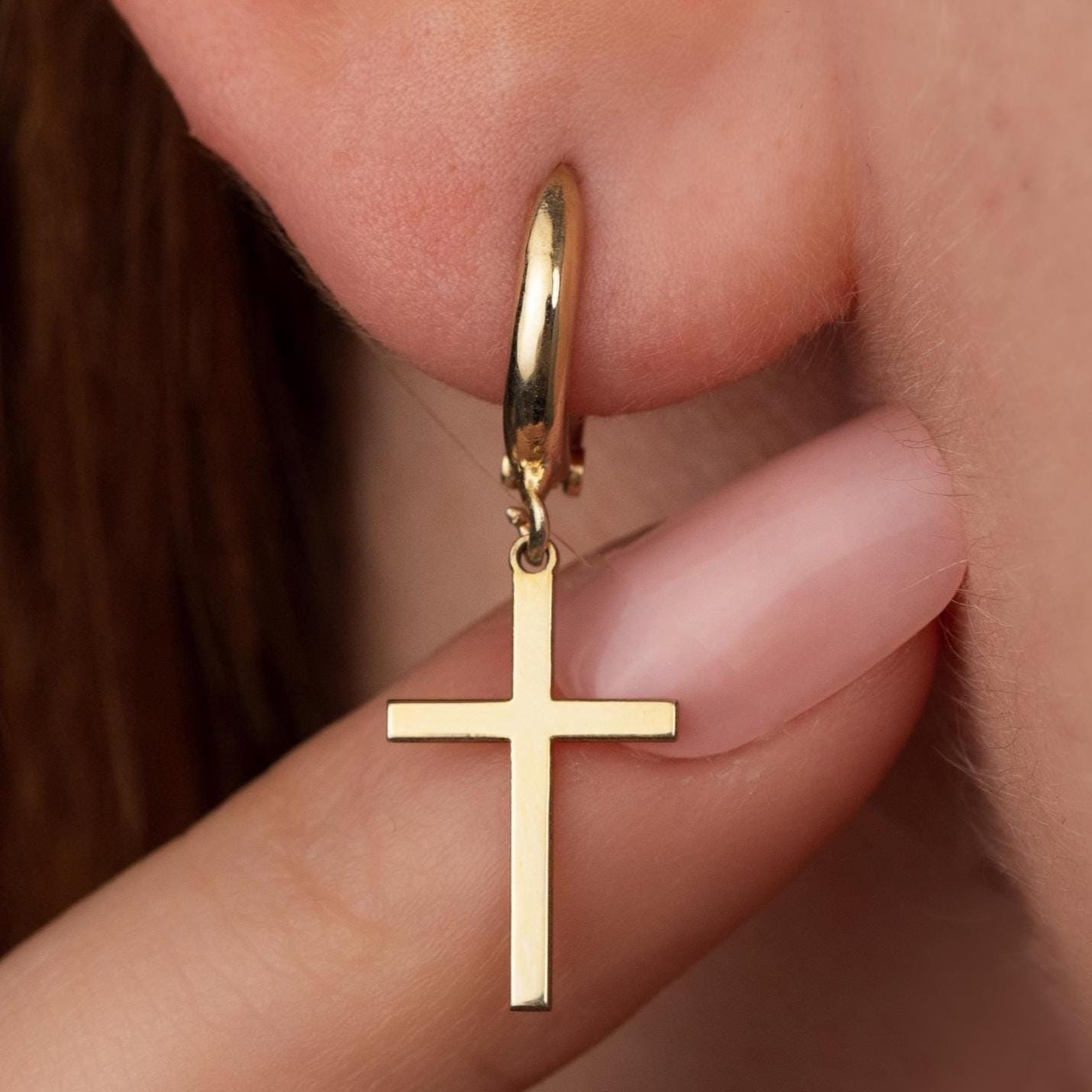 14k gold cross - Etsy 日本