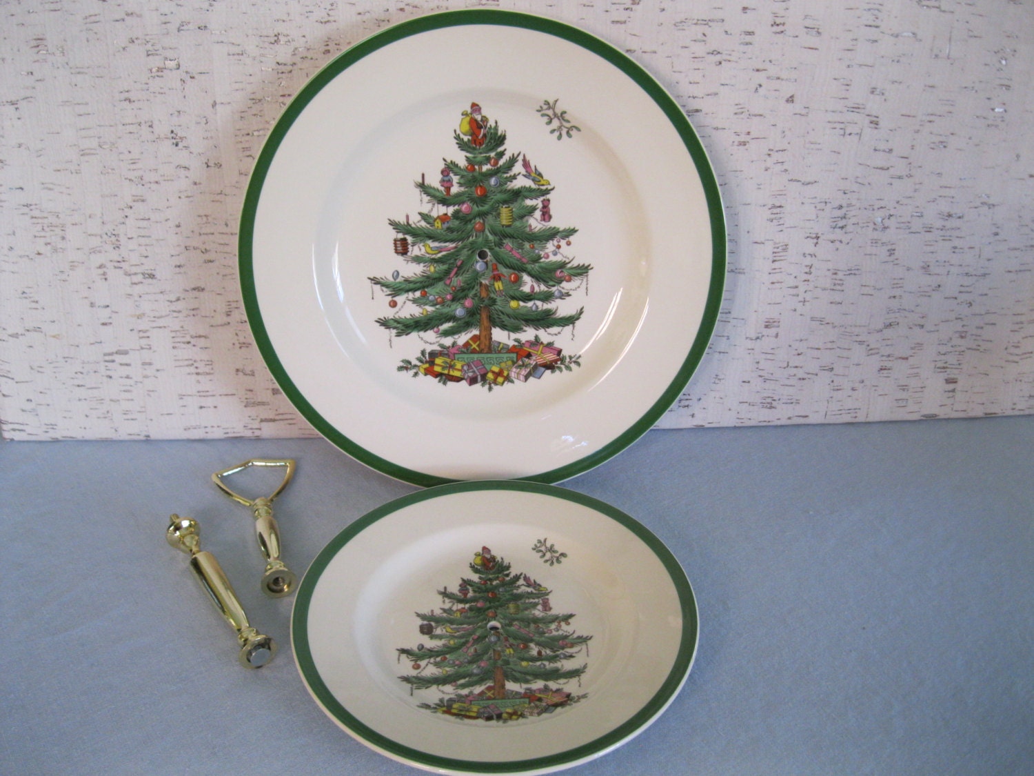 Double Tier Christmas Tree Tray by Spode / Made in England Etsy