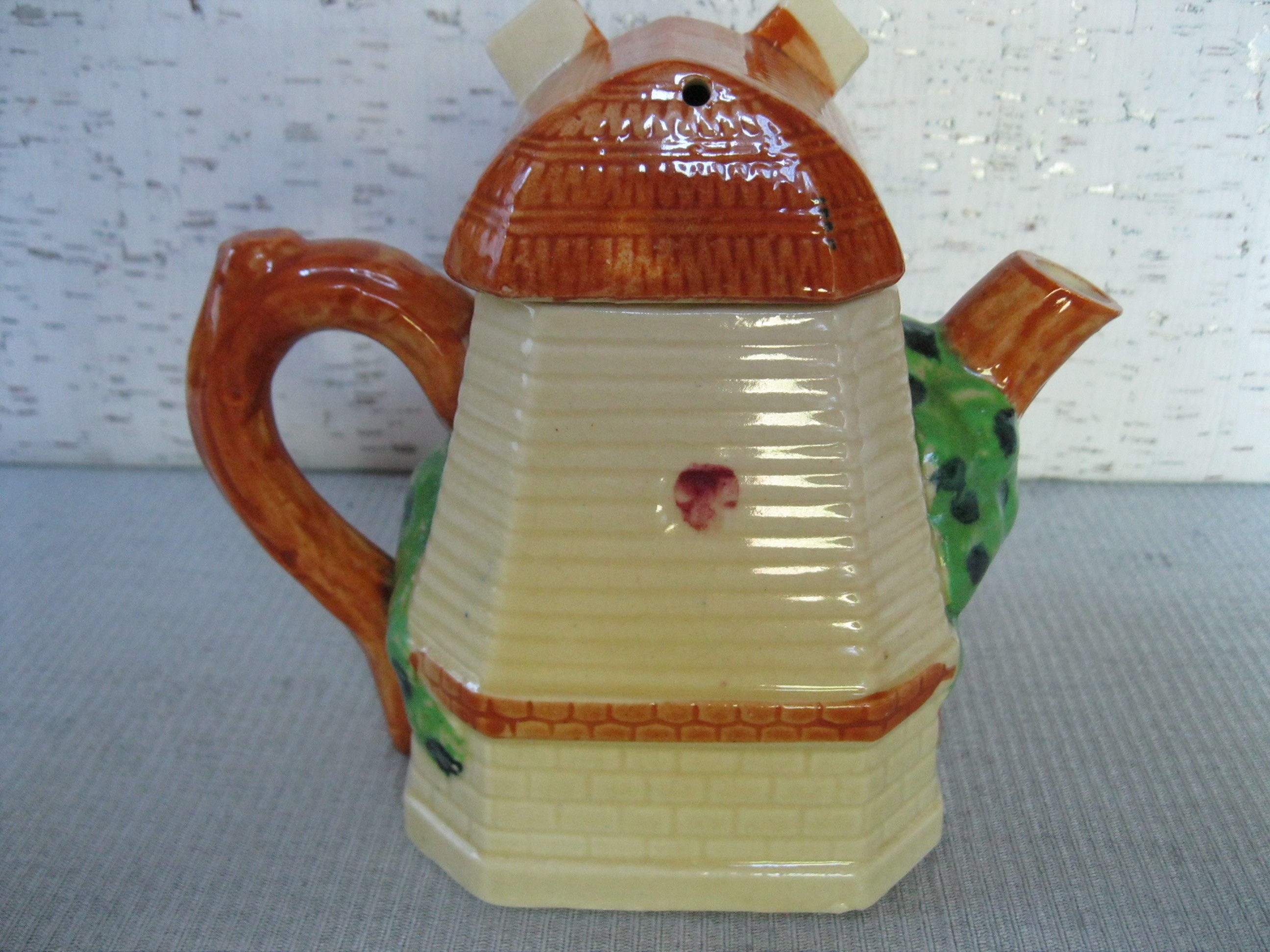 Windmill Teapot Vintage Cottage Teapot Made in Japan Etsy