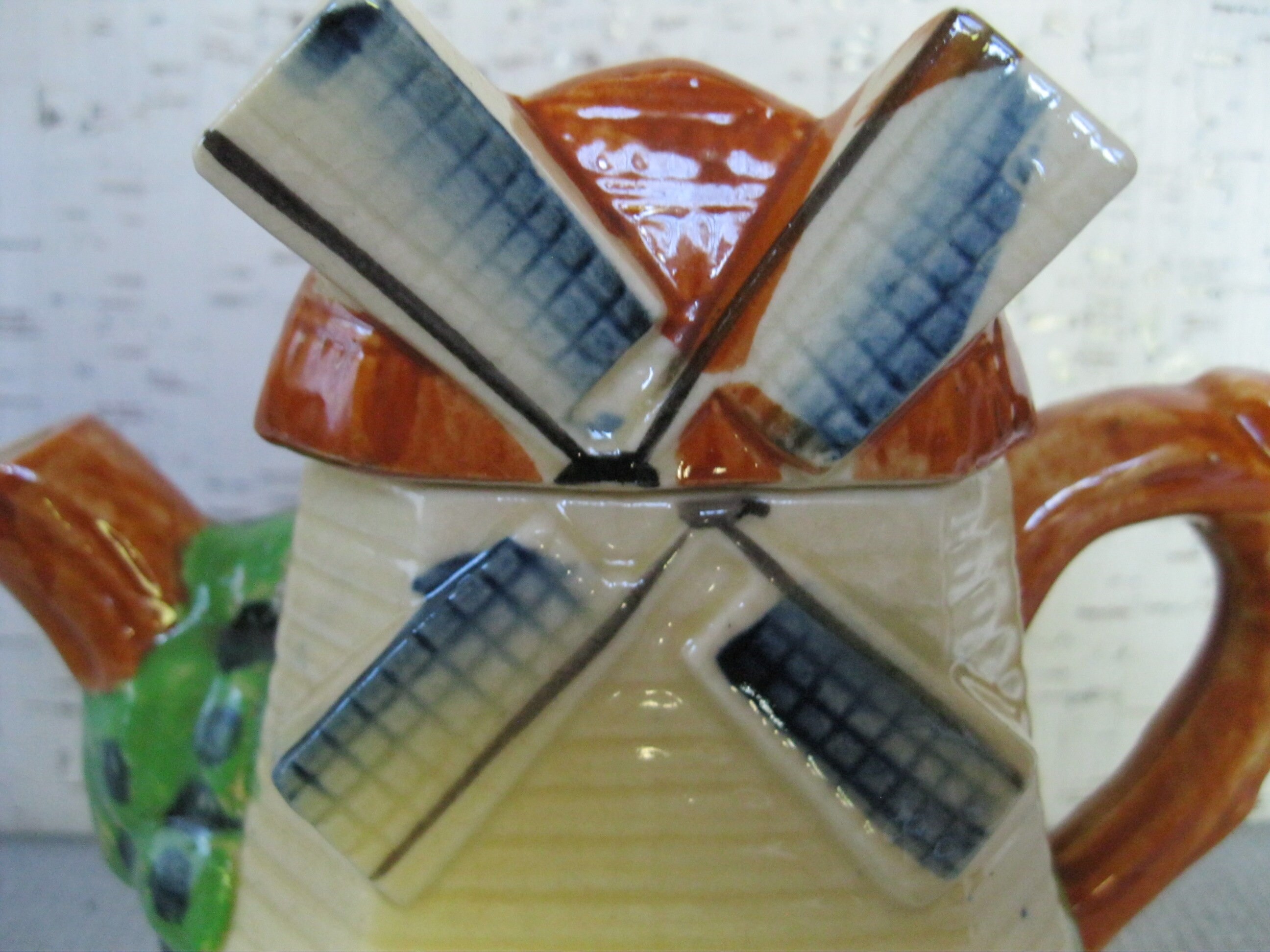 Windmill Teapot Vintage Cottage Teapot Made in Japan Etsy