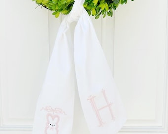 Grandmillennial Coquette Easter Peeps Wreath Sash and Easter Basket Bow