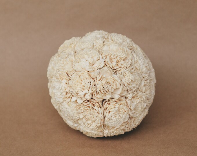 Balsa Wood Flower Ball Wedding Decor Etsy
