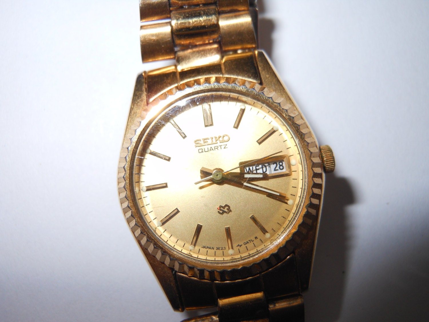 RARE Vintage Seiko S3 Day Date Goldtone Watch. Jubilee - Etsy