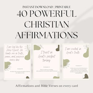 40 carte di affermazioni cristiane con versetti biblici per donne e ragazze adolescenti, DOWNLOAD IMMEDIATO, carte con versetti biblici, carte delle Scritture, stampe