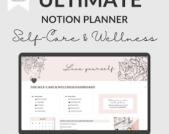 Self-Care & Wellness ultimative Notion Planner, Lese Journal, Notion Vorlage, Notion Planner, Digitaler Planer,