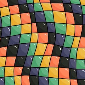 Wavy Pattern Postcard