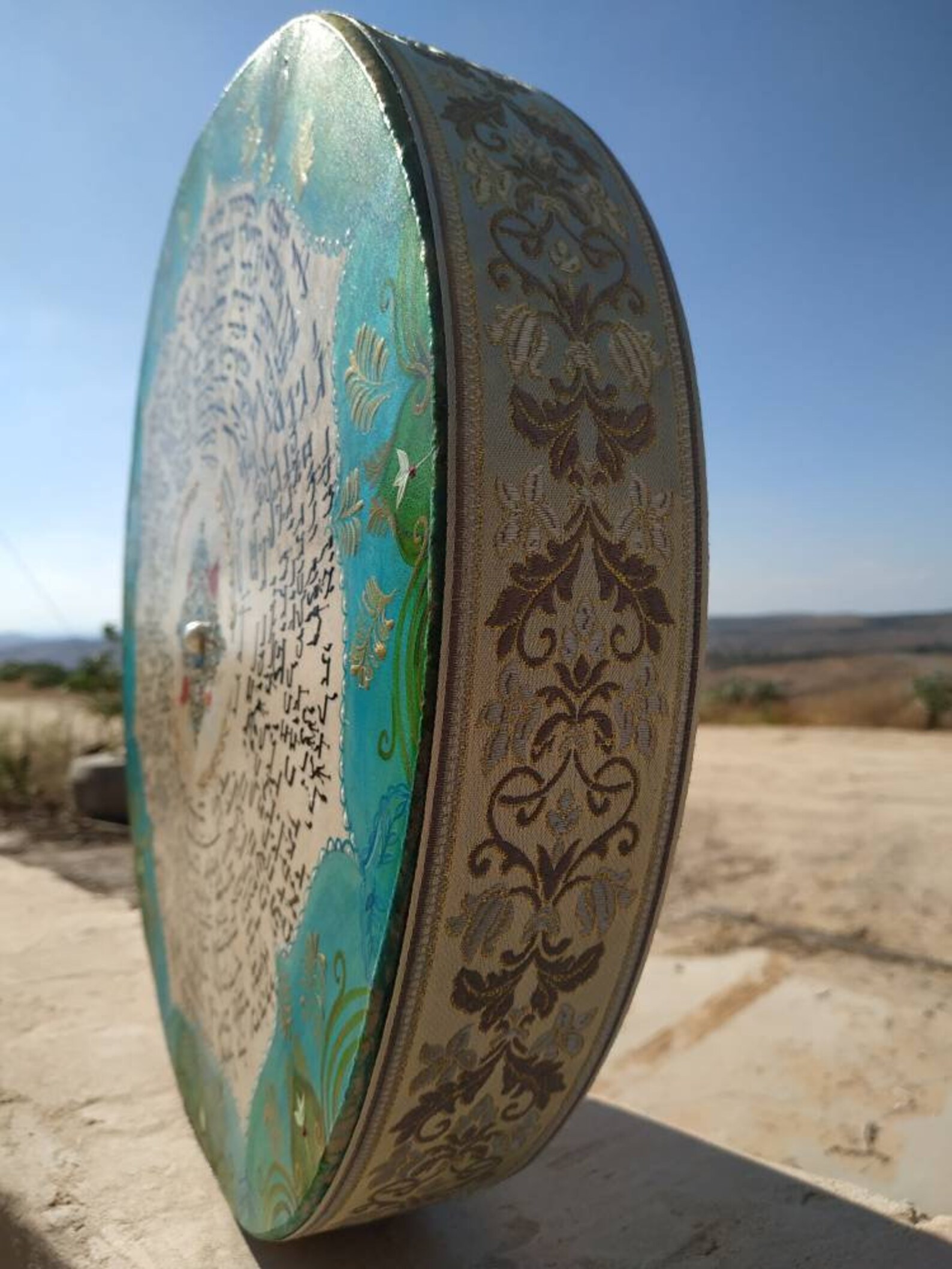 Painted Hand Drum Biblical Psalm 145 Drum Music Gift Wall Etsy UK