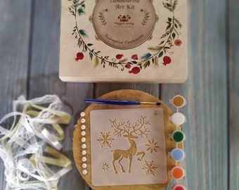 Decoration for the Holidays, Tambourine Art Kit, DIY