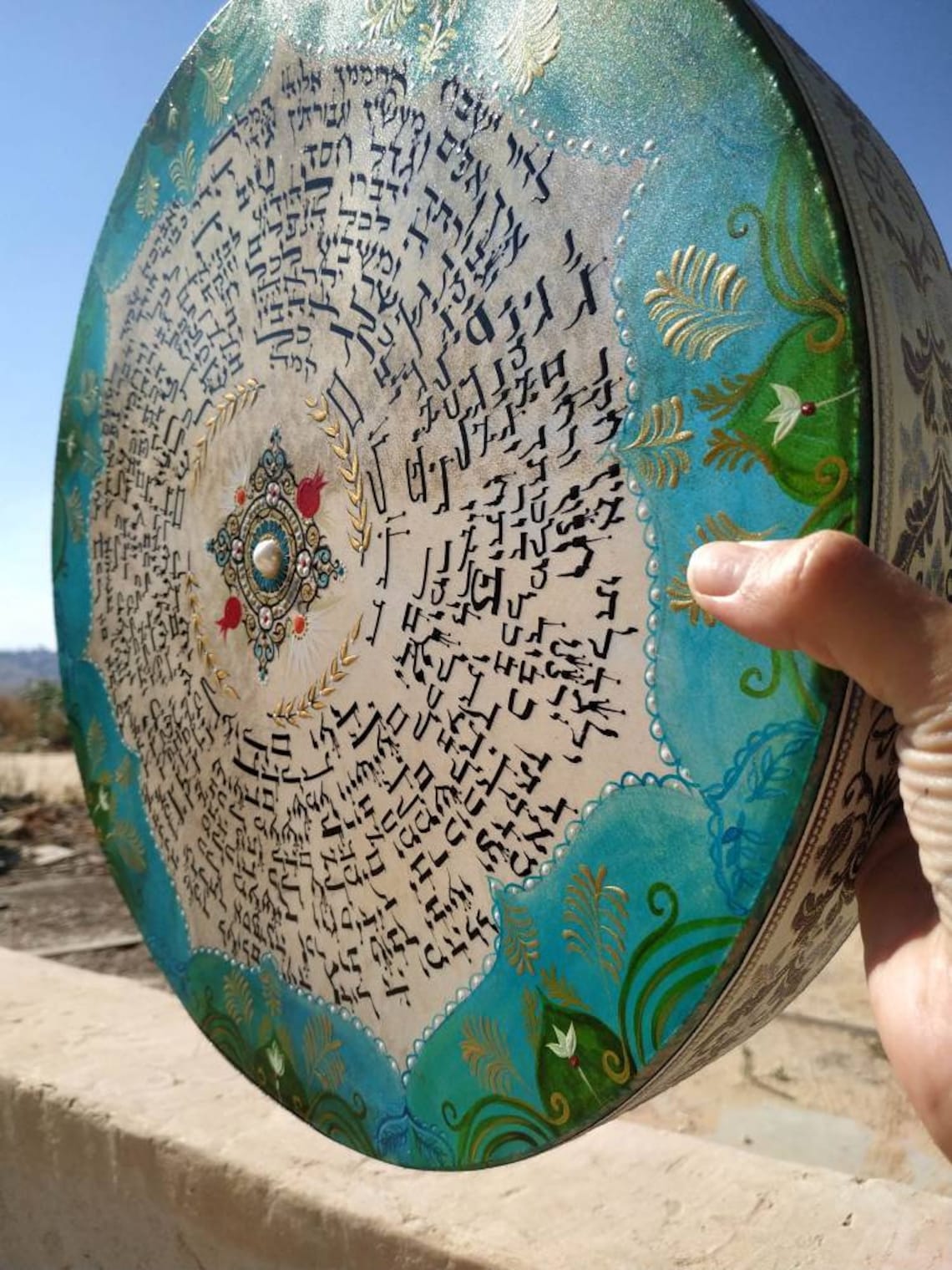 Painted Hand Drum Biblical Psalm 145 Drum Music Gift Wall Etsy