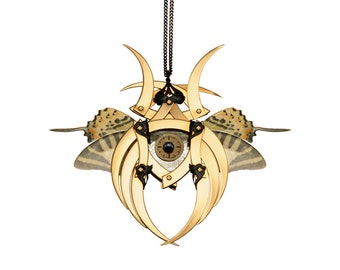 OKADA / Gold Python and Butterfly Kabuto Necklace